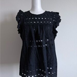 Kate Spade - Black Eyelet Women's Top